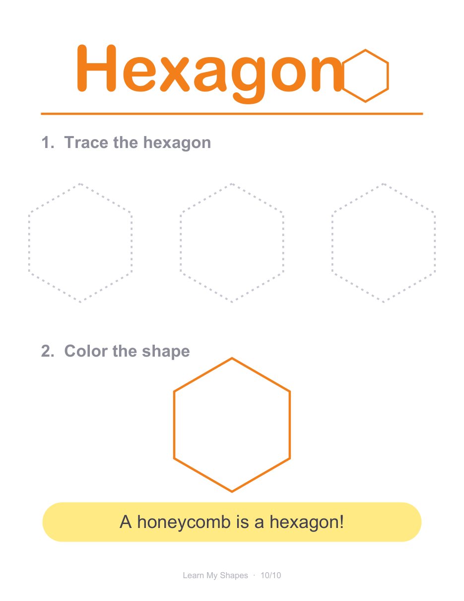 Real page 12 of 14 from the Learn My Shapes workbook.