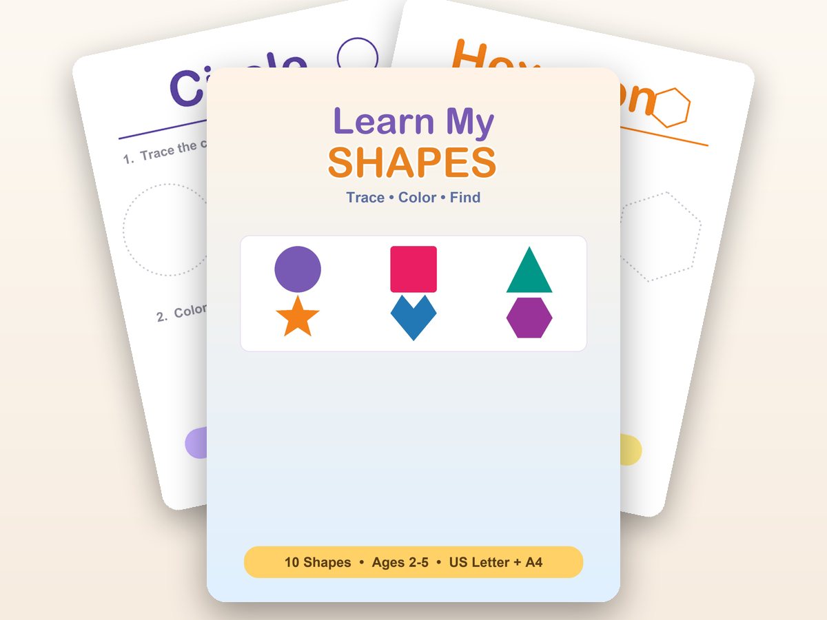Learn My Shapes workbook cover