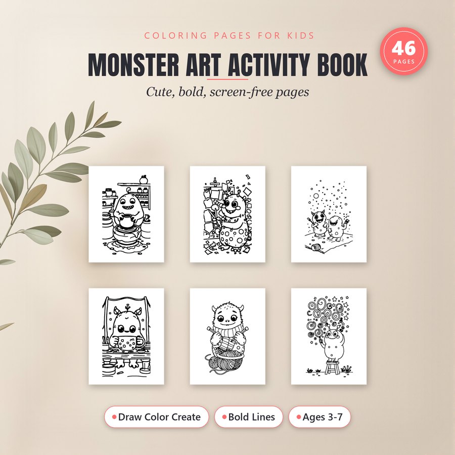 Monster Art Activity Book